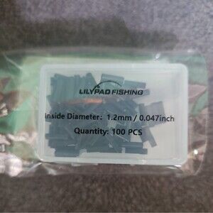 Lilypad Fishing Wire Single Barrel Crimp Sleeves, 200 pc Sz 1.2 mm/0.047 inch Bl